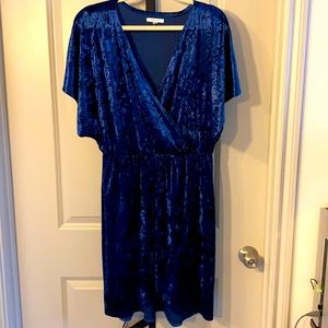 Maurices deep blue velvet dress, size L